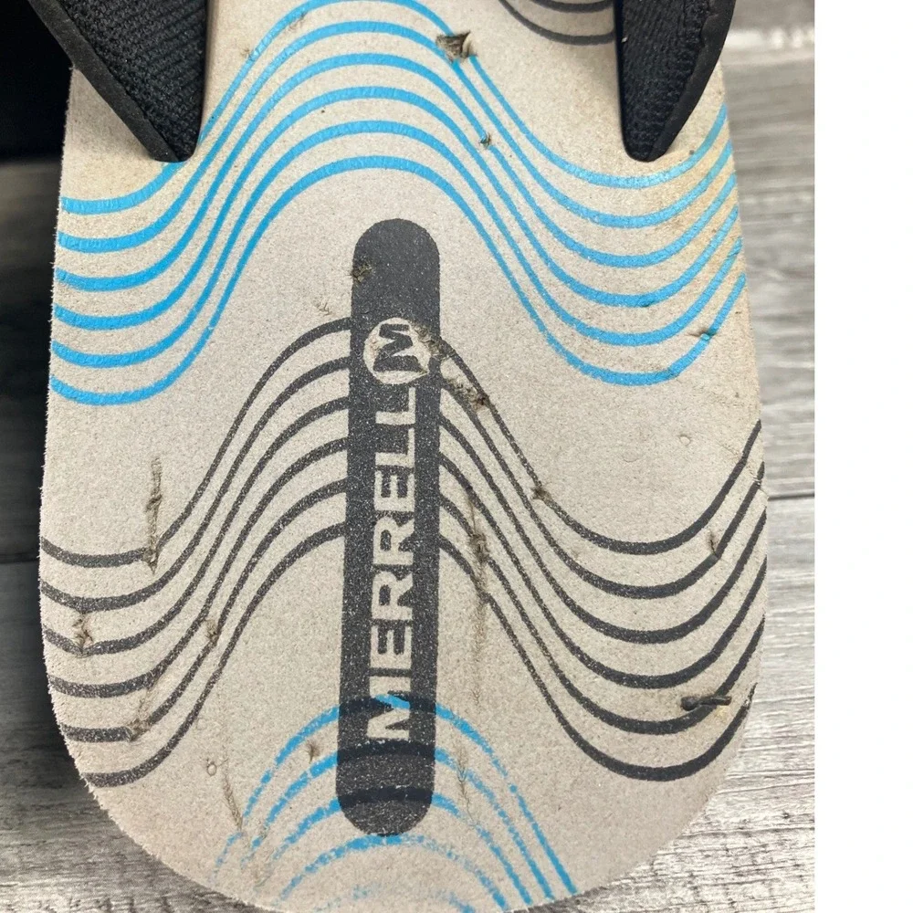 Merrell Womens Black Algiers Blue Performance Thong Sandals J212634C Size 8